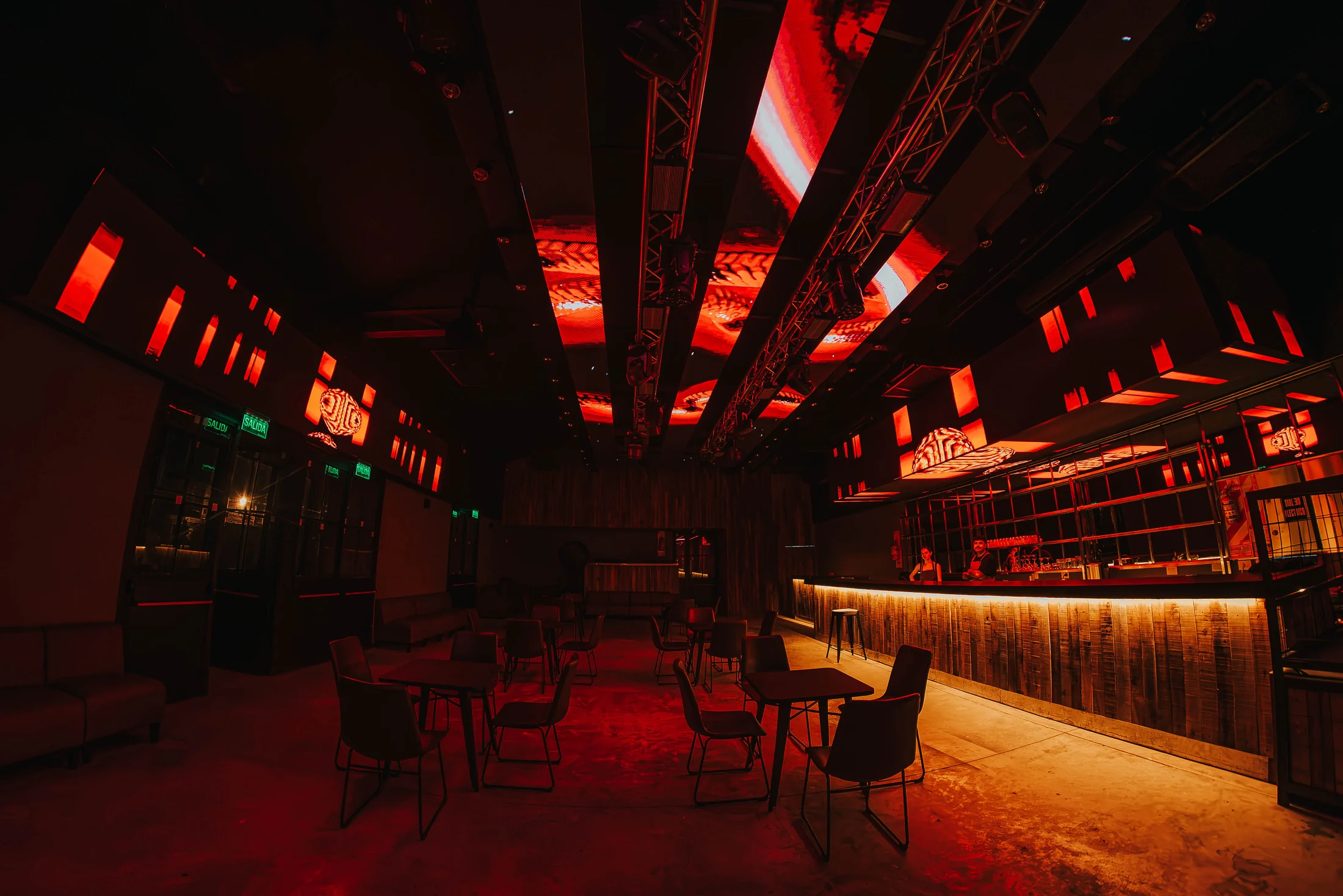 Lounge del club preparado para un evento
